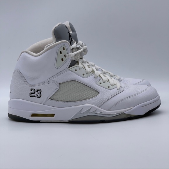 Jordan Shoes Air Jordan 5 Retro Metallic White Sneakers Poshmark